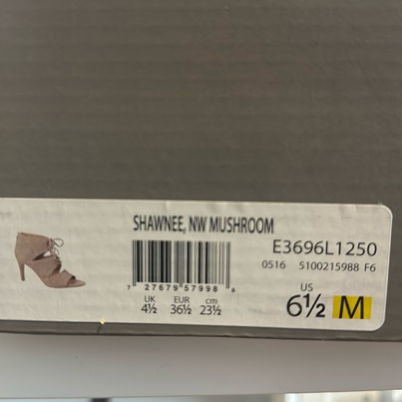 Franco sarto Shawnee mushroom 6.5 tie heel shoes corset front - Picture 8 of 9